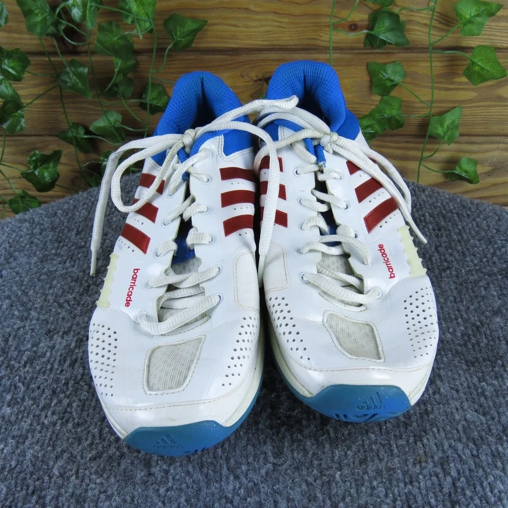 adidas Women Barricade Sneaker‎ White Synthetic Sz 8 Medium  Used 2025